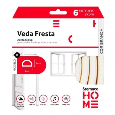 Veda Fresta Adesivo Modelo D Branco 6m Stamaco Home