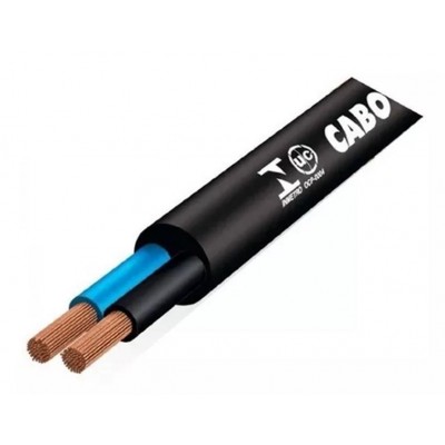 Fio Cabo PP Flexível Redondo 2x4,0mm2 500V por Metro Megatron