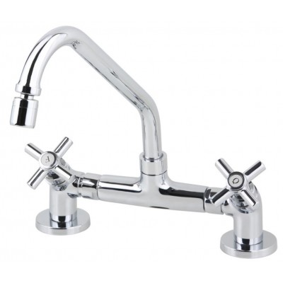 Torneira Misturador p/ Cozinha Mesa Cromada 1/4 Volta C-64 Rieti