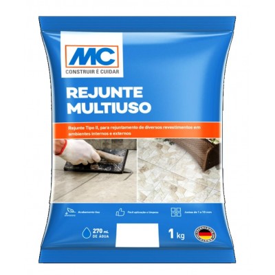 Rejunte Resinado Cimentício Multiuso Branco 1kg Argatex MC Bauchemie