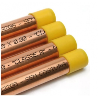 Tubo Cobre Classe A p/ Gás 15mm 1/2" 1m Eluma