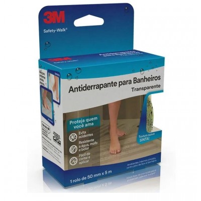 Fita Antiderrapante Transparente Banheiro 50mmx5m Safety Walk 3M