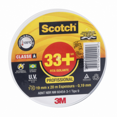 Fita Isolante Profissional 33+ 19mm x 20m 3M Scotch