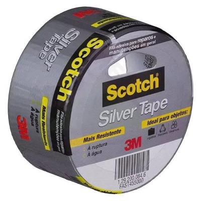 Fita Silver Tape Multiuso Cinza 45mm x 5m 3M Scotch