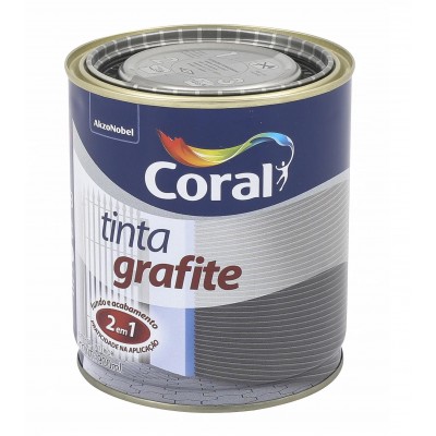 Esmalte Sintético Tinta Grafite Fosco Cinza Claro 0,9L Coral