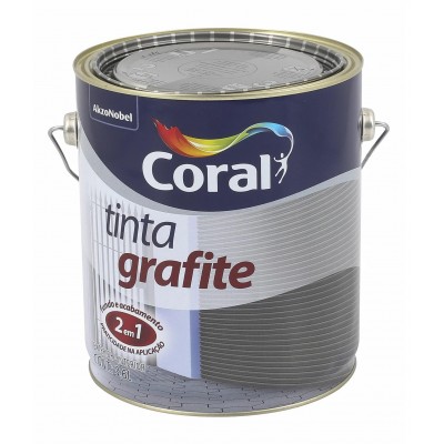 Esmalte Sintético Tinta Grafite Fosco Cinza Escuro 3,6L Coral