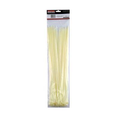 Abraçadeira De Nylon Branca 390mm X 4,8mm Pacote 100 Peças Starfer