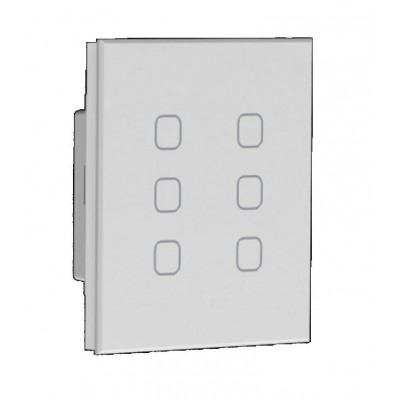 Interruptor Touch Easy Light c/ 6 Canais / 5 Cenários Branco Tholz
