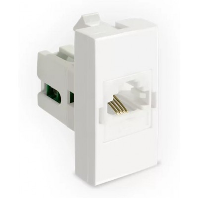 Módulo Tomada Telefone RJ11 4 fios Branco 85023 Inova Pro Alumbra