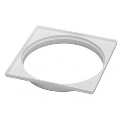 Porta Grelha Quadrada Branca p/ Grelha Quadrada 15cm Amanco