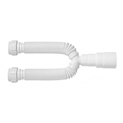 Sifão Tubo Extensivo Duplo Universal 72cm Branco c/Porca Blukit