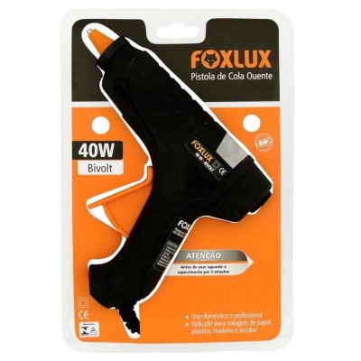 Pistola Cola Quente p/ Silicone 40W Bivolt Foxlux