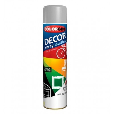 Tinta Spray Decor Primer Uso Geral Cinza 360ml Colorgin