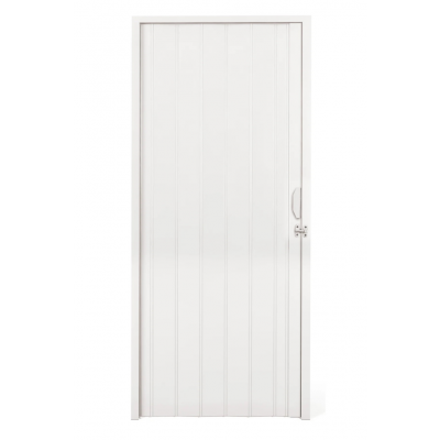 Porta Sanfonada em PVC Branco Neve 2,10m x 0,96m Plasflex