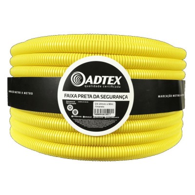 Conduíte Corrugado Flexível Amarelo Antichama 20mm x 1/2" 15m Adtex