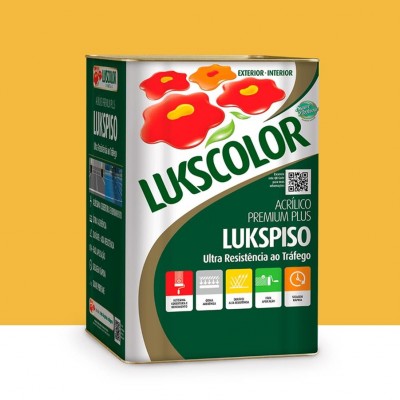 Tinta p/ Piso Acrílico Premium Plus Amarela Demarcação 18L Lukscolor