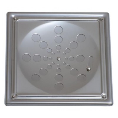 Grelha com Caxilho Quadrada Aço Inox Abre/Fecha 10x10cm Estilmax