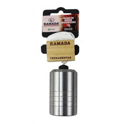 Prumo de Parede Envernizado Aço Cromado 750g Ramada