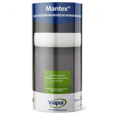 Tela Poliéster Resinado p/ Impermeabilização 15cm x 5m Mantex Viapol
