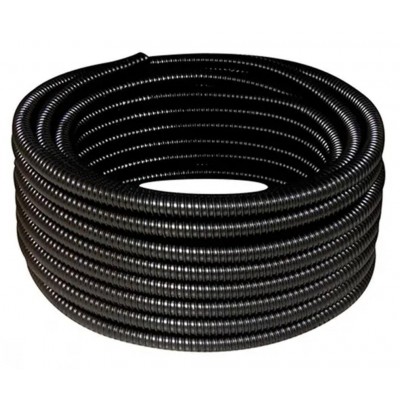 Conduite Flexível Espiralado Emborrachado Preto 1" Rolo 25m Irrigatec