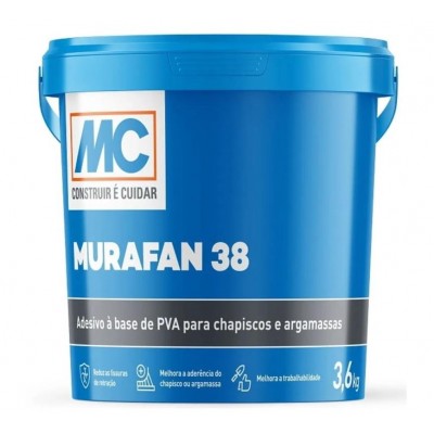 Aditivo Adesivo p/ Argamassa e Chapisco Murafan 38 3,6kg MC Bauchemie