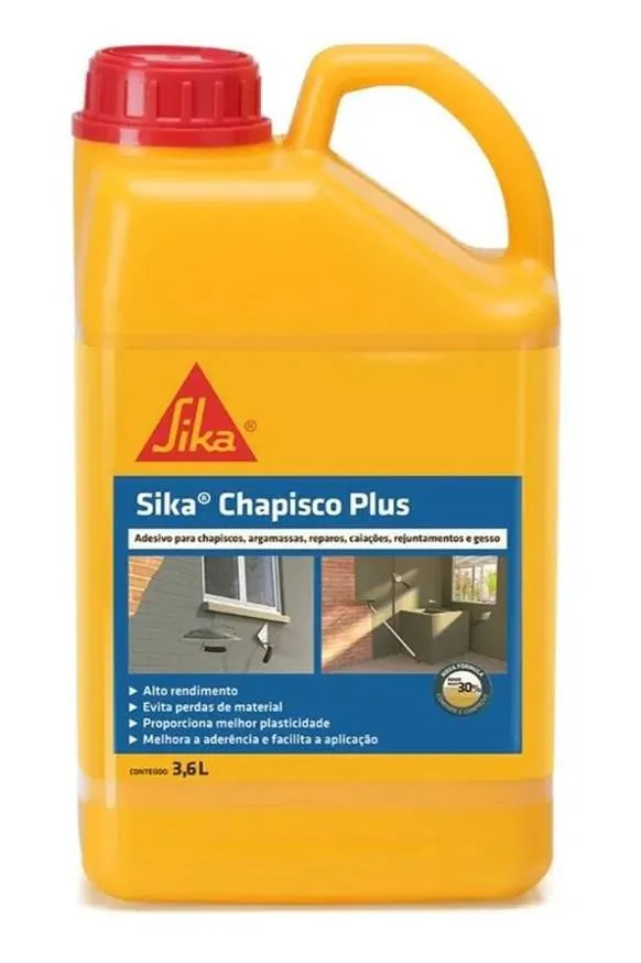 Aditivo Adesivo p/ Chapisco e Argamassa Chapisco Plus 3,6L Sika