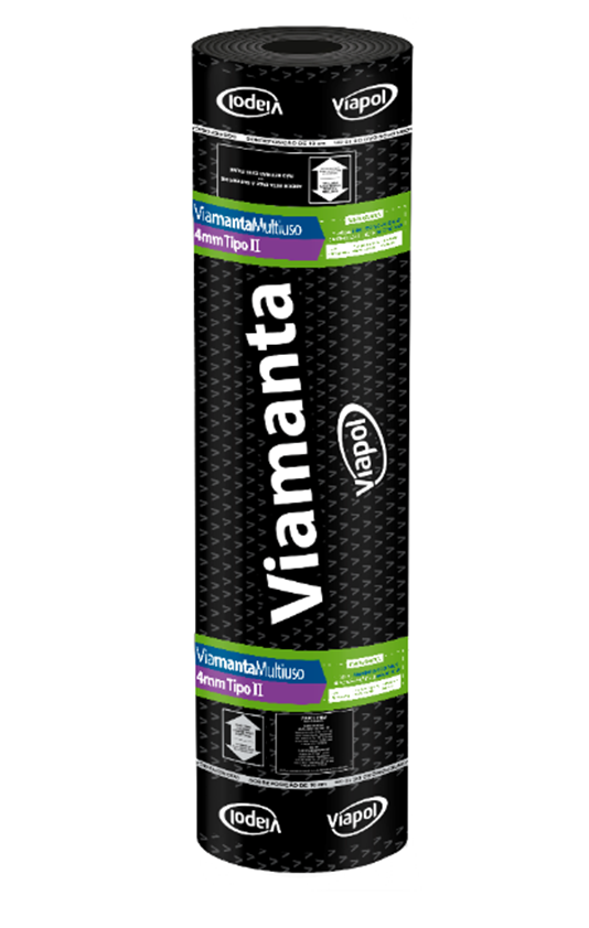 Manta Asfáltica Viamanta Multiuso 4mm Rolo 10m Viapol