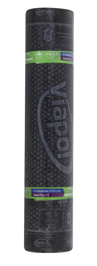 Manta Asfáltica Viamanta Multiuso 3mm Rolo 10m Viapol