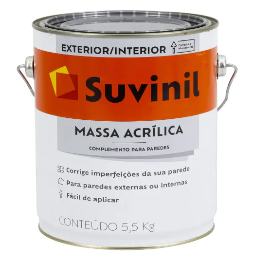 Massa Acrílica Branca Galão 5,5kg Suvinil
