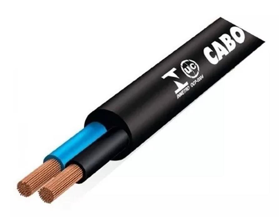 Fio Cabo PP Flexível Redondo 2x4,0mm2 500V por Metro Megatron