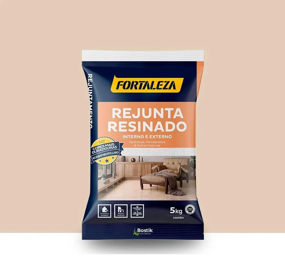 Rejunte Resinado Cerâmico e Porcelanato Marfim 5kg Fortaleza
