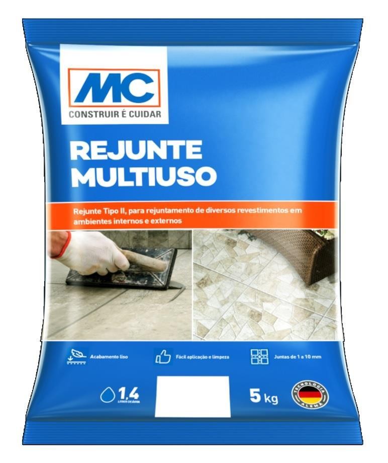 Rejunte Resinado Cimentício Multiuso Cinza 5kg Argatex MC Bauchemie