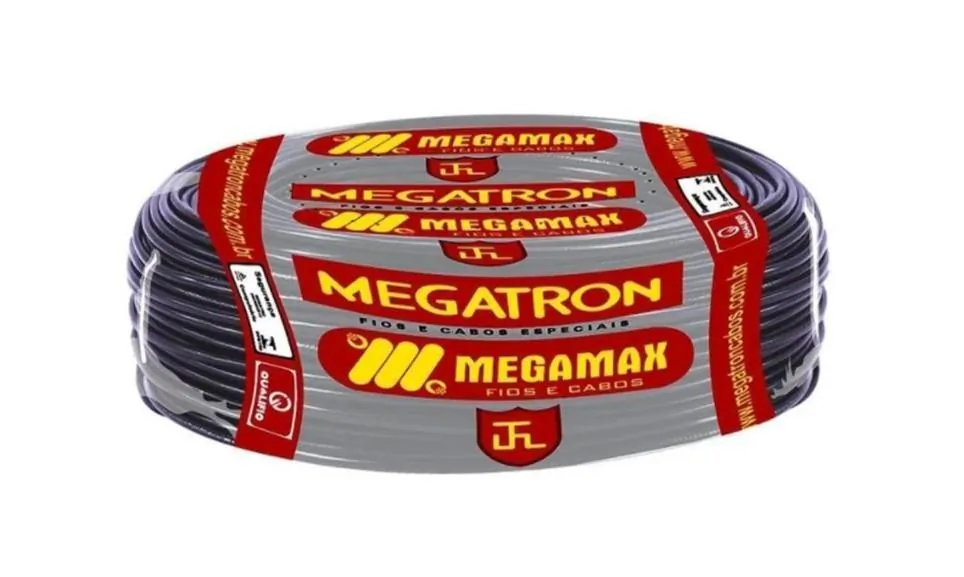 Fio Cabo Flexível 2,5mm2 750V Preto Rolo C/100M Megatron