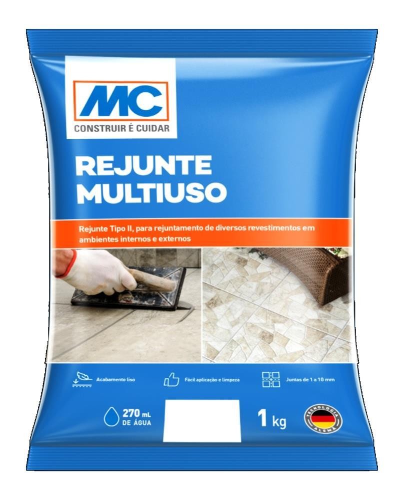 Rejunte Resinado Cimentício Multiuso Preto 1kg Argatex MC Bauchemie