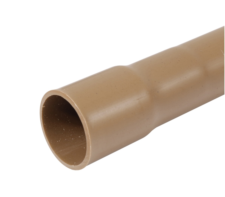 Cano Tubo PVC Soldável Marrom P/ Água Fria 1.1/2" 50mm C/ 6m Amanco