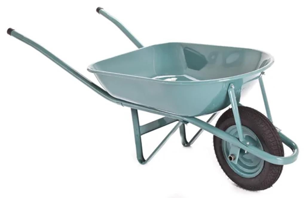 Carrinho de Mão Pedreiro Azul 60L Completo Reforçado Metalpama