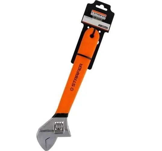 Chave Inglesa Ajustável 12" c/ Cabo Emborrachado Starfer