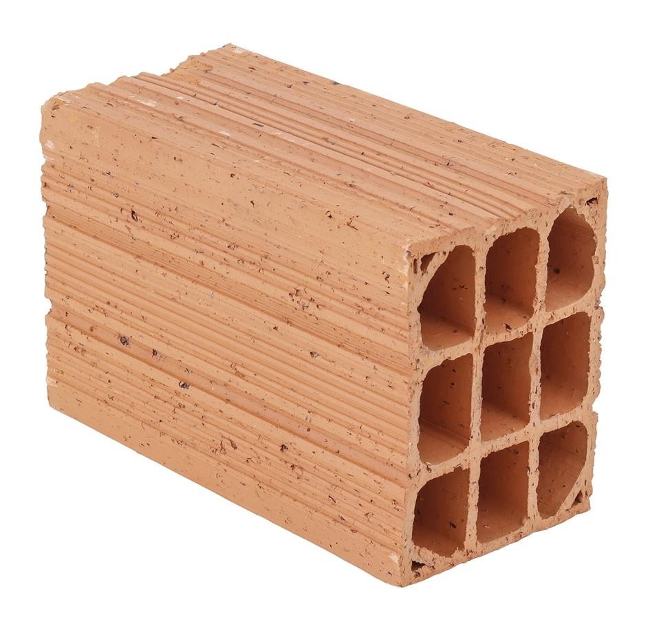Bloco Tijolo Cerâmico Vedação Tipo Baianão 14 x 19 x 29cm