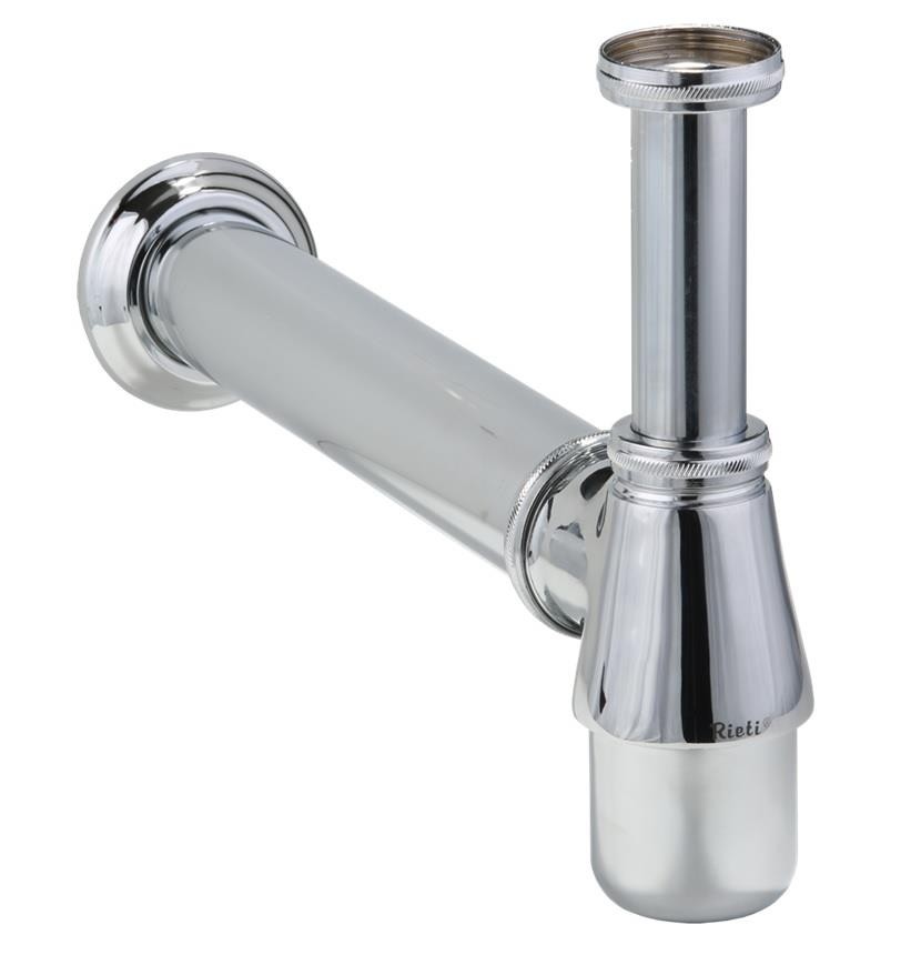Sifão p/ Pia de Cozinha Rígido Metal Cromado 1.1/2" x 2" Rieti