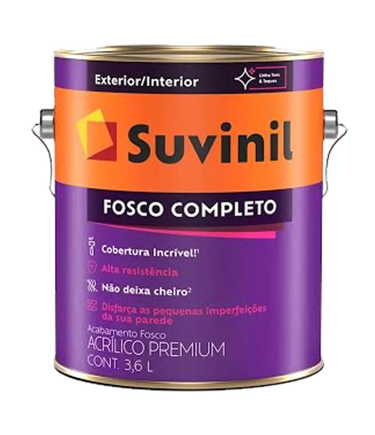 Tinta Acrílica Fosco Completo Premium Branco Neve Fosco 3,6L Suvinil