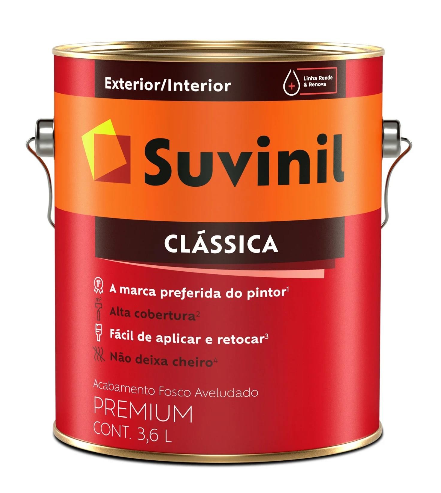 Tinta Látex PVA Clássica Maxx Premium Branco Neve Fosco 3,6L Suvinil