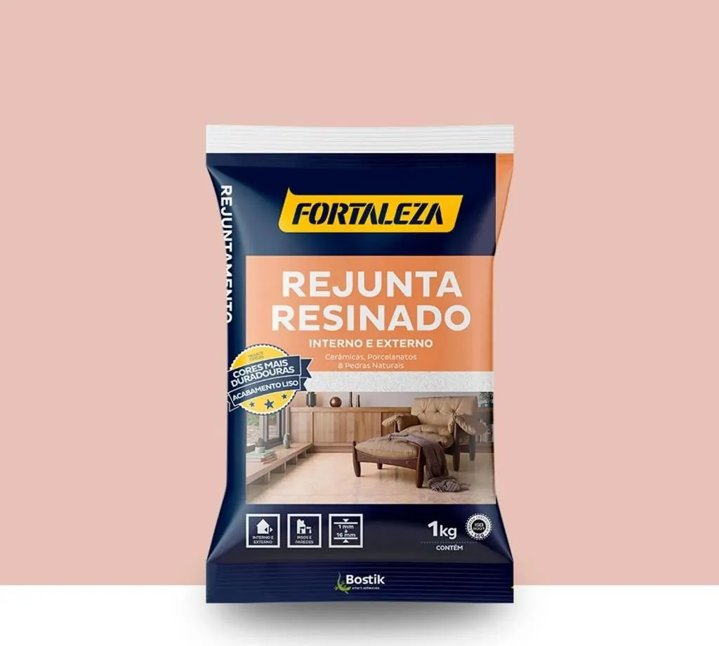 Rejunte Resinado Cerâmico e Porcelanato Palha Trigal 1kg Fortaleza