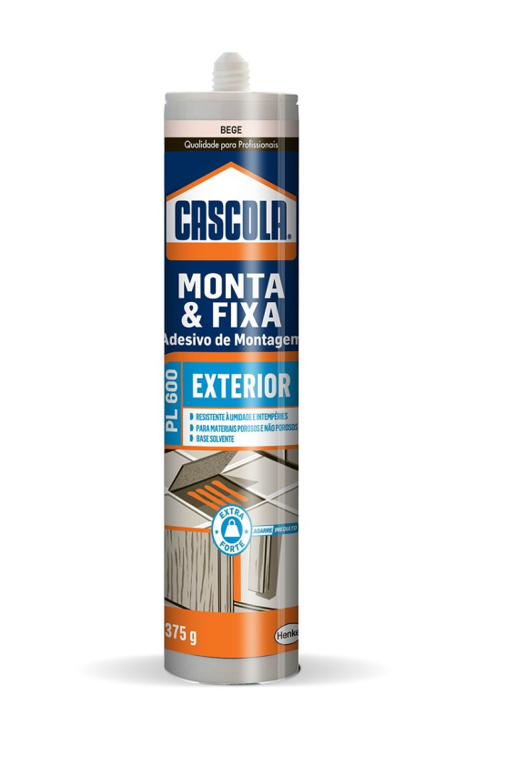 Adesivo Multiuso Cola Monta e Fixa PL600 375g Cascola Henkel