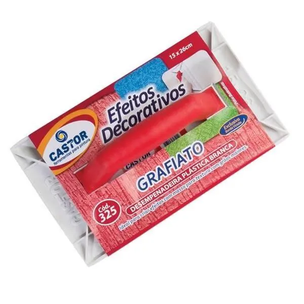 Desempenadeira PVC Para Grafiato 15X26cm Branca Castor
