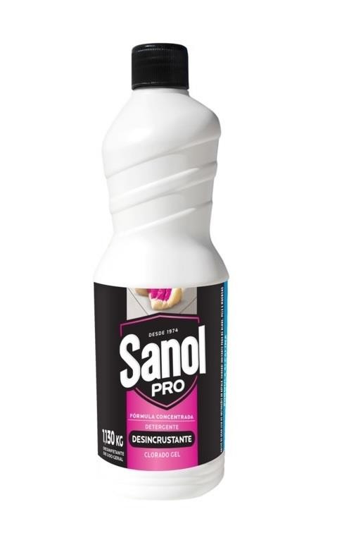 Detergente Desincrustante Clorado Gel 1L Sanol Pro