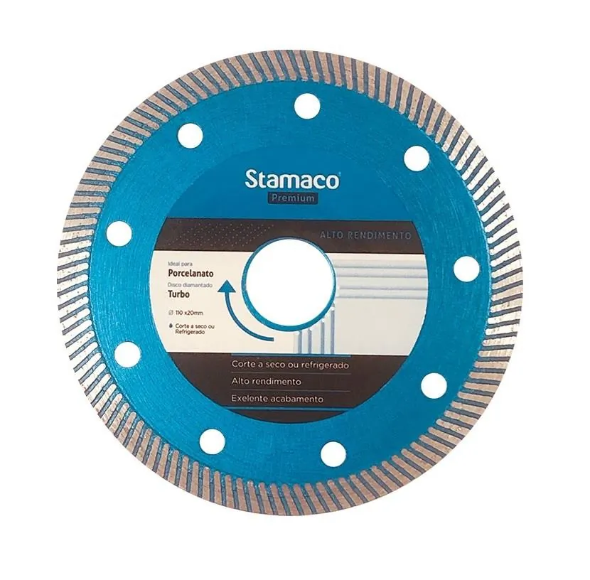 Disco de Corte Diamantado P/ Porcelanato 4.3/8" Premium Gold 4110 Stamaco