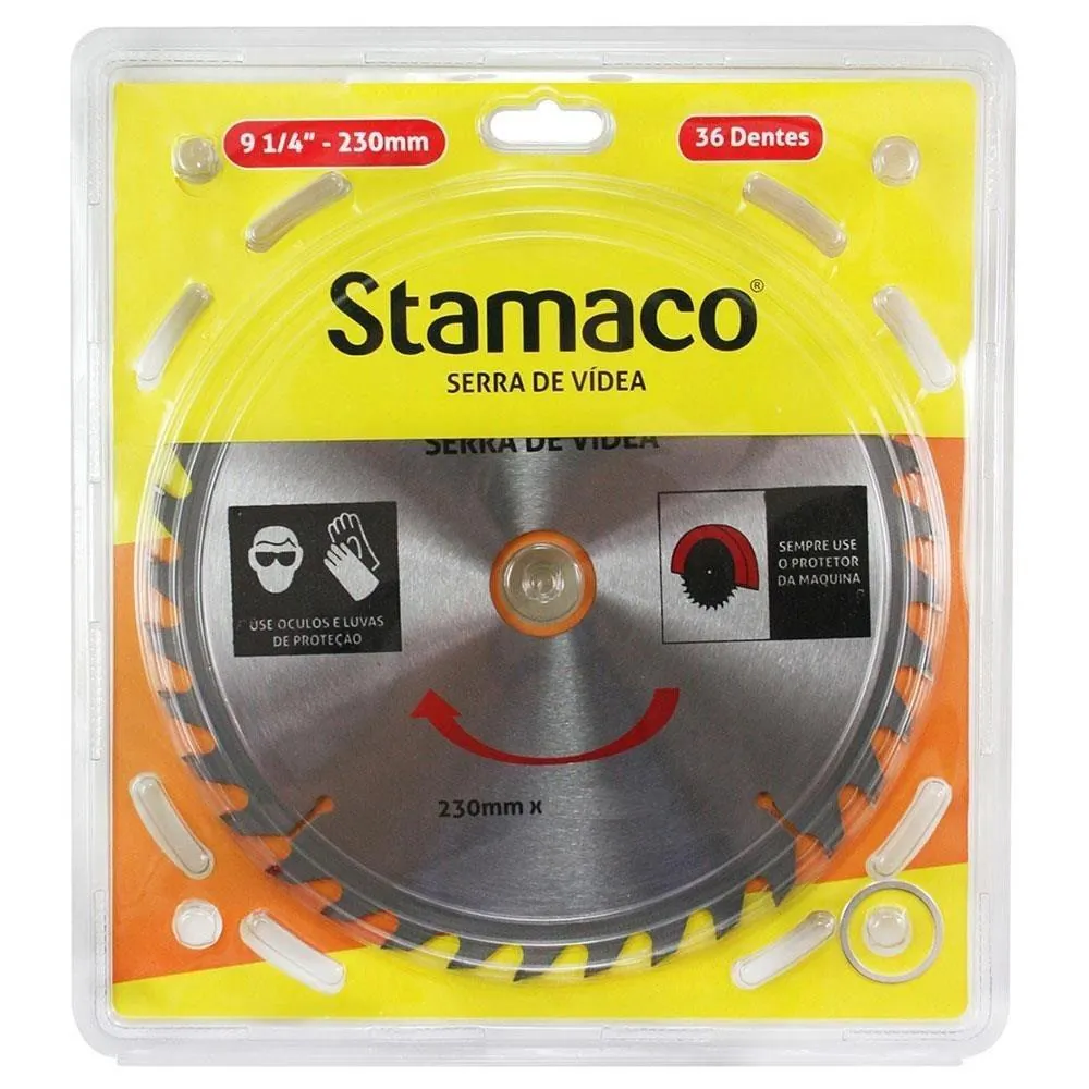 Disco de Serra Vídea p/ Madeira  9.1/4" 230mm 24 Dentes Stamaco