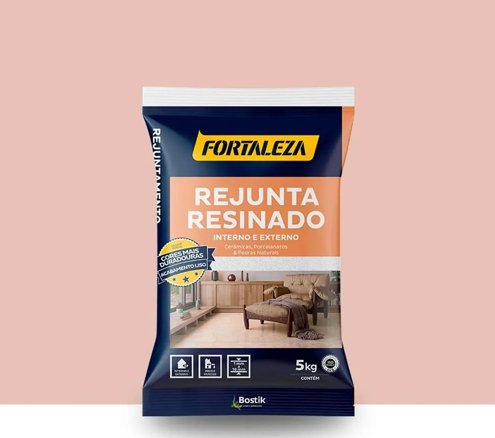 Rejunte Resinado Cerâmico e Porcelanato Palha Trigal 5kg Fortaleza