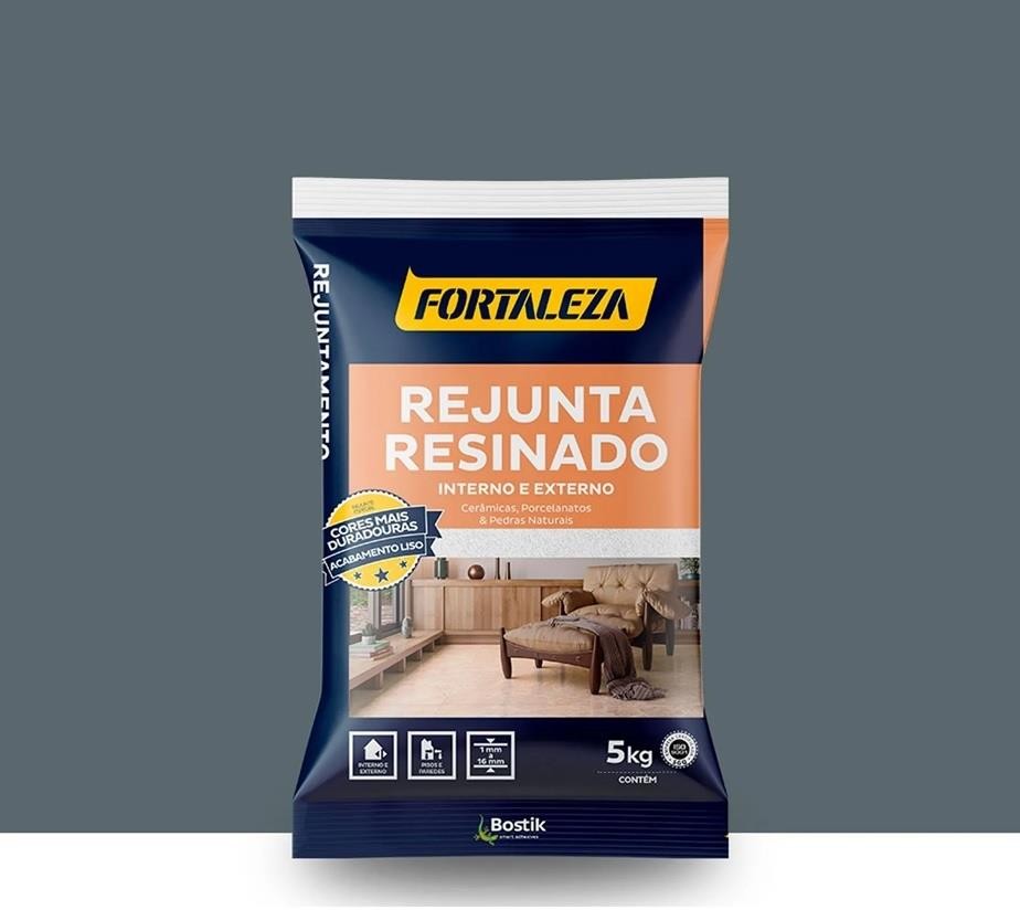 Rejunte Resinado Cerâmico e Porcelanato Platina 5kg Fortaleza