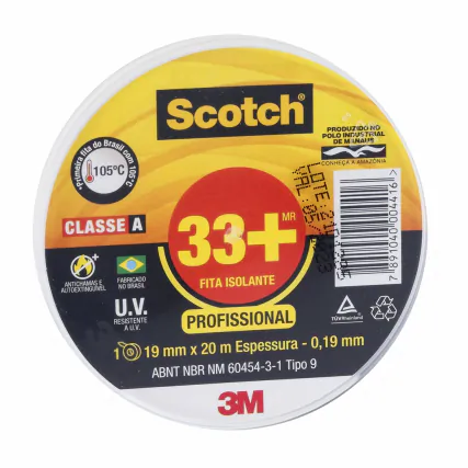 Fita Isolante Profissional 33+ 19mm x 20m 3M Scotch